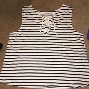nautical styled striped h&m tank!